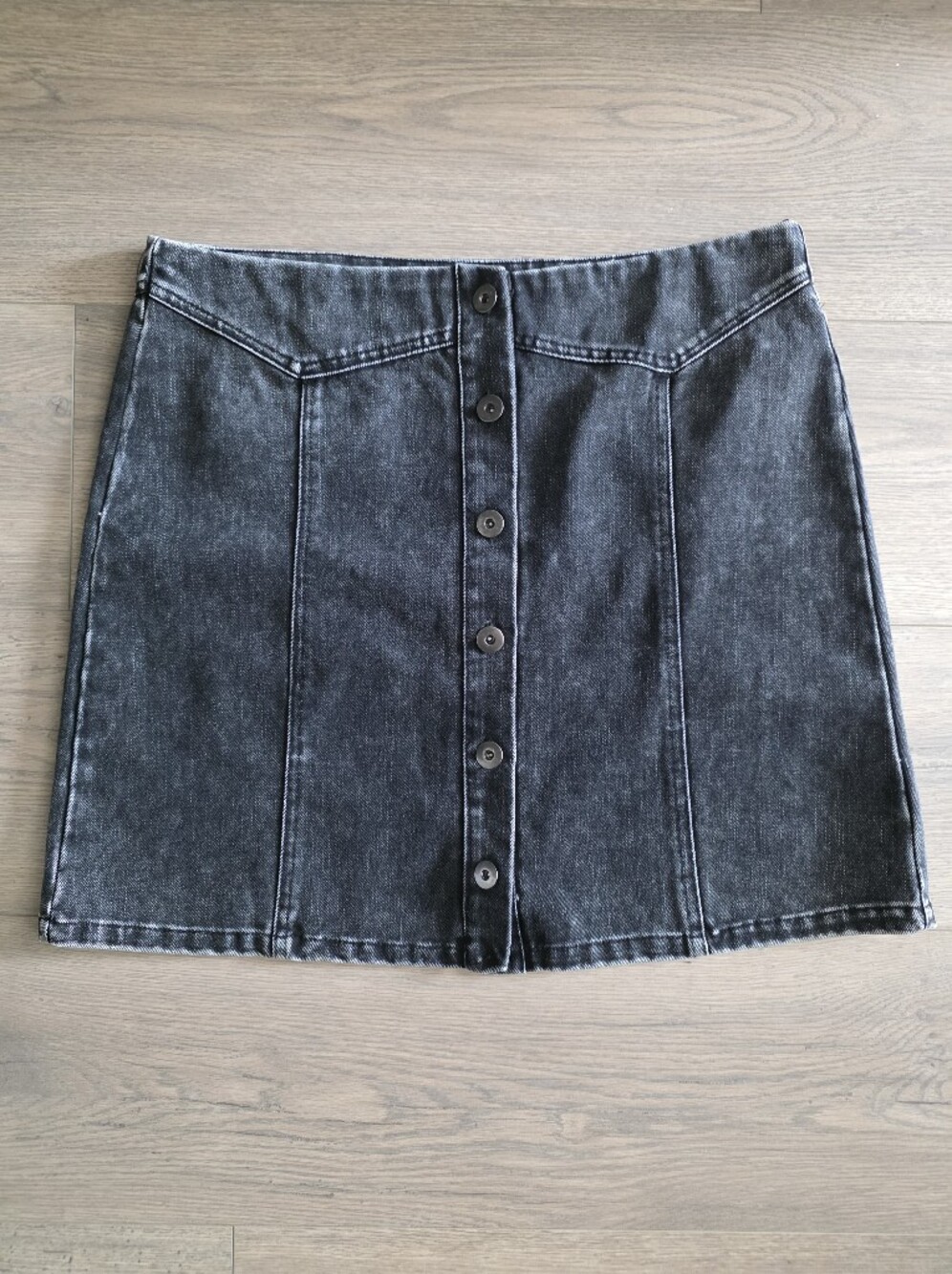 She + Sky Black Button-Front Bootcut Jeans